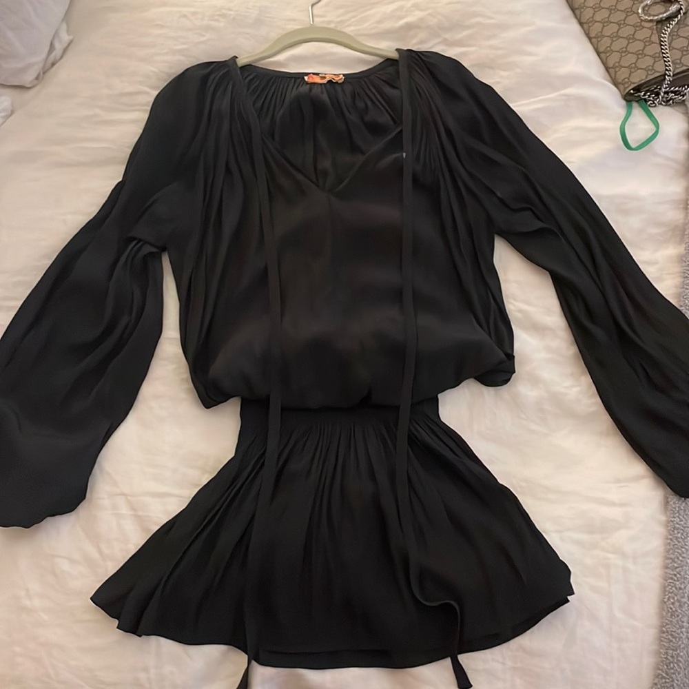 Ramy Brook long sleeve silk dress